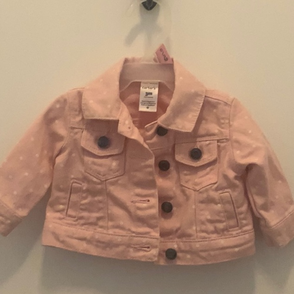 Baby girl size 3 months Pink denim jacket